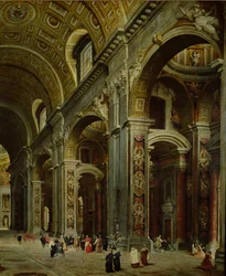 Kardinal Melchior de Polignac (1661-1742) besucht St. Peter in Rom (Detail)